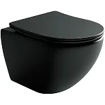 Подвесной безободковый унитаз Ceramicanova Metropol CN4002MB Rimless черный матовый, сиденье микролифт, сантехфарфор (выставочный образец, отсутствует упаковка)