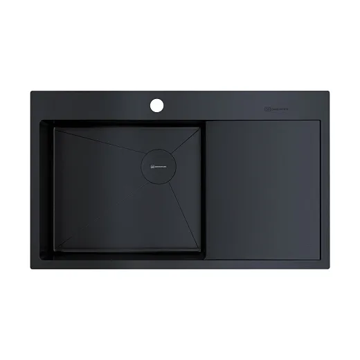 Кухонная мойка из нержавейки Omoikiri Akisame 86-GB-L Side графит
