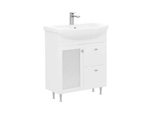 Тумба напольная Volna Milena 70.1D.2Y под умывальник Балтика белая