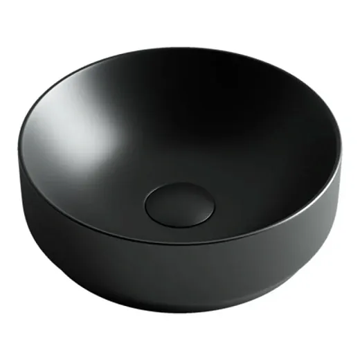 Умывальник Ceramicanova CN6007 35.5х35.5х12.5см накладной без перелива черный, CN6007