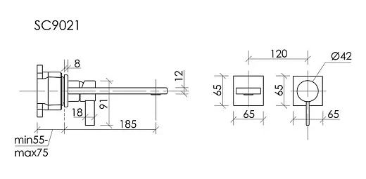Смеситель для раковины Sancos Linn SC9021BG, PVD золото брашированное