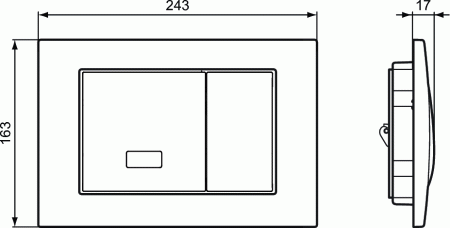 Кнопка смыва механическая Ideal Standard ProSys Septa Pro E1 R0131AA хром полированный