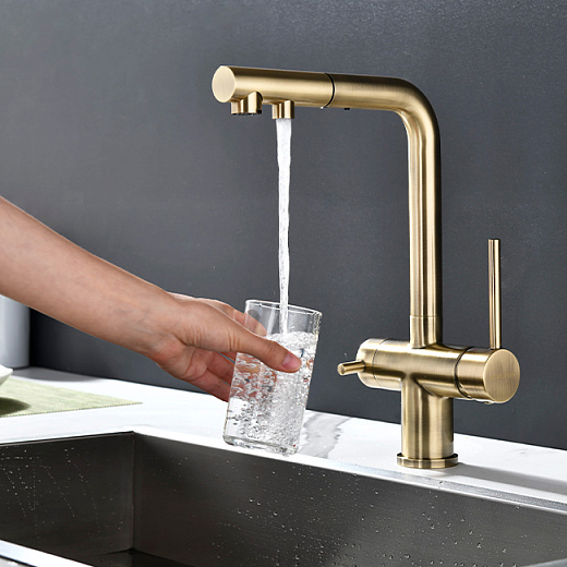 Смеситель PAULMARK SERPENTINE Se213222-BR, (бронза)