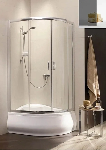 Душевой уголок Radaway Premium Plus E 30493-01-05N, 120 х 90 см, стекло графит, профиль хром