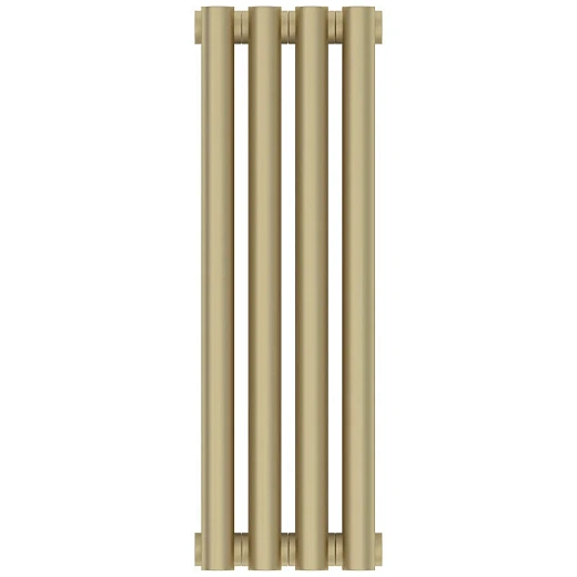 Радиатор отопления Сунержа Эстет-11, 4 секции, боковое подключение, цвет матовая шампань, 022-0302-5004