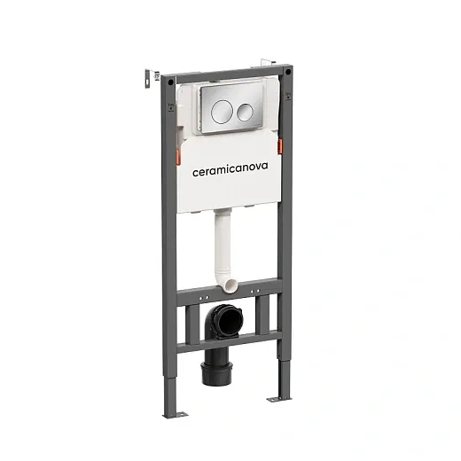 Инсталляция для унитаза Ceramicanova Balance CN121001CH, клавиша Circle хром