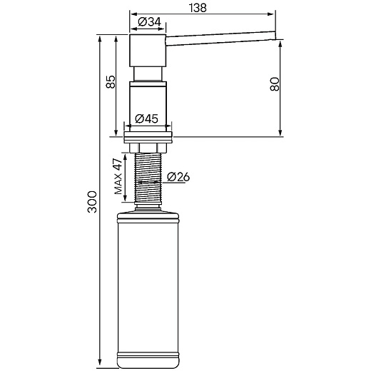 Дозатор для жидкого мыла Paulmark Kraft D003-431TW белый матовый Дозатор для жидкого мыла Paulmark Kraft D003-431TW белый матовый