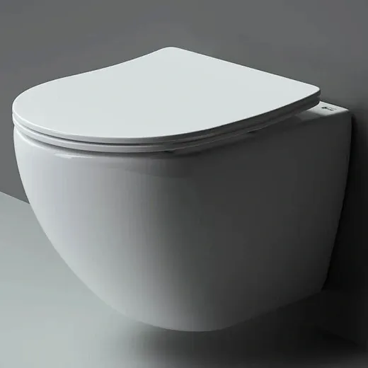 Подвесной безободковый унитаз Ceramicanova Metropol CN4002 Rimless, крышка микролифт, сантехфарфор (выставочный образец, отсутствует упаковка)