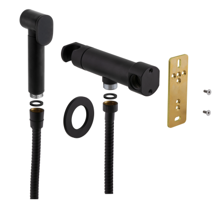 Гигиенический душ со смесителем Remer X Style N64WNO, чёрный матовый