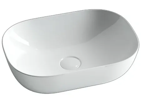 Раковина Ceramicanova CN6009, чаша 46 х 33 х 13,5 см, накладная, прямоугольная, сантехфарфор