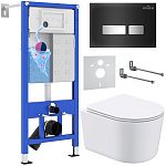 Комплект инсталляции с унитазом 6 в 1 Roxen StounFix Dual Fresh 965318 (состоит из: 710200, Glass 430280В, 530120-01) Комплект инсталляции с унитазом 6 в 1 Roxen StounFix Dual Fresh 965318 (состоит из: 710200, Glass 430280В, 530120-01)