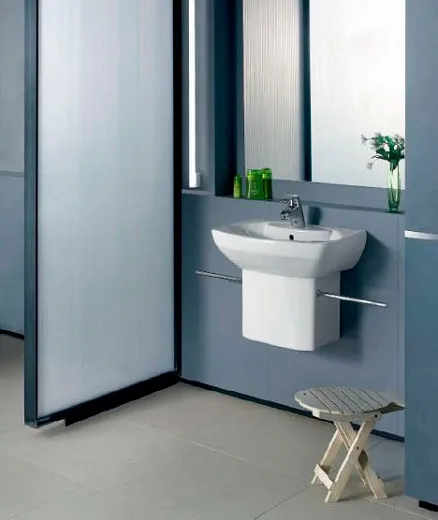 Мини-раковина Roca Dama Senso Compacto 327514000, 48 x 37,5 см, с полупьедсталом