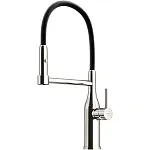 Смеситель для кухонной мойки Sancos Pride SC4011BNG, с гибким изливом, цвет нержавеющая сталь