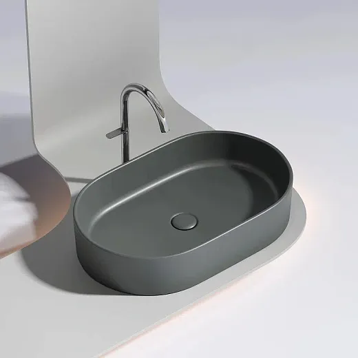 Умывальник Ceramicanova Element CN6048MDH 60см сантехфарфор темный антрацит, CN6048MDH