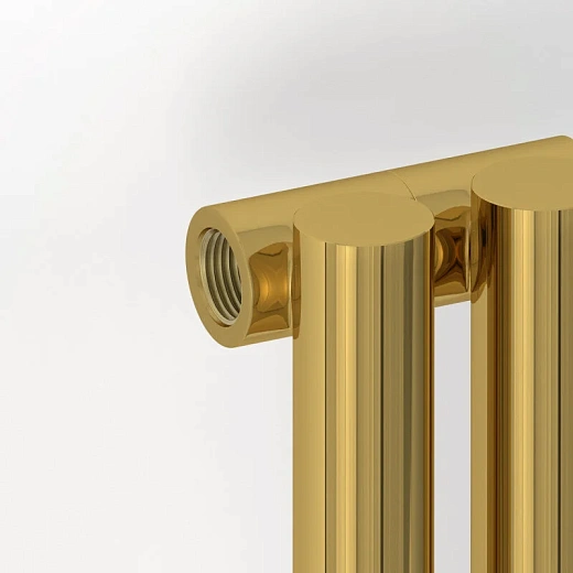 Радиатор трубчатый Сунержа Эстет-1, 2 секции, боковое подключение, цвет золото, 03-0301-1802 Радиатор трубчатый Сунержа Эстет-1, 2 секции, боковое подключение, цвет золото, 03-0301-1802