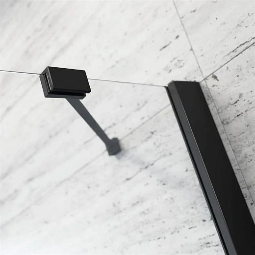 Душевая дверь Radaway Essenza New Black PDD 100R, 100 х 200 см, с неподвижной частью, стекло прозрачное, профиль черный, правая, 385003-54-01R