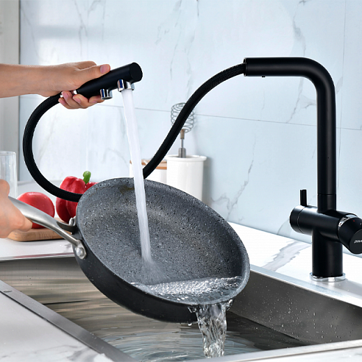 Смеситель PAULMARK SERPENTINE Se213222-401, (черный/антрацит)