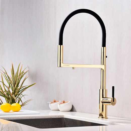 Смеситель PAULMARK TORNADO To213402-G, (золото)