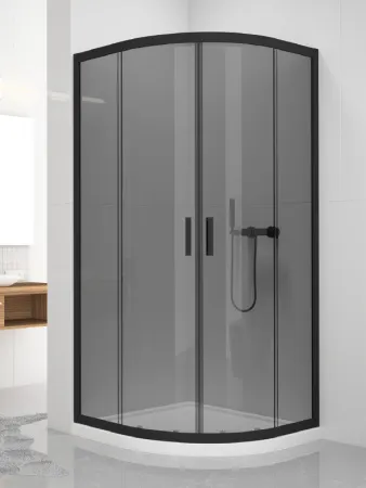 Душевой уголок New Trendy NEW VARIA BLACK (стекло графит) 80x80x190