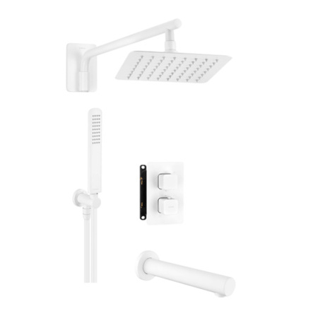 Душевая система скрытого монтажа Deante Bianco BIANCO-3T с термостатом, белый