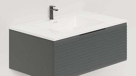 T800H1A Тумба под умывальник Salini TOUCH Н 80 Anthracite горизонтальная фрезеровка T800H1A Тумба под умывальник Salini TOUCH Н 80 Anthracite горизонтальная фрезеровка