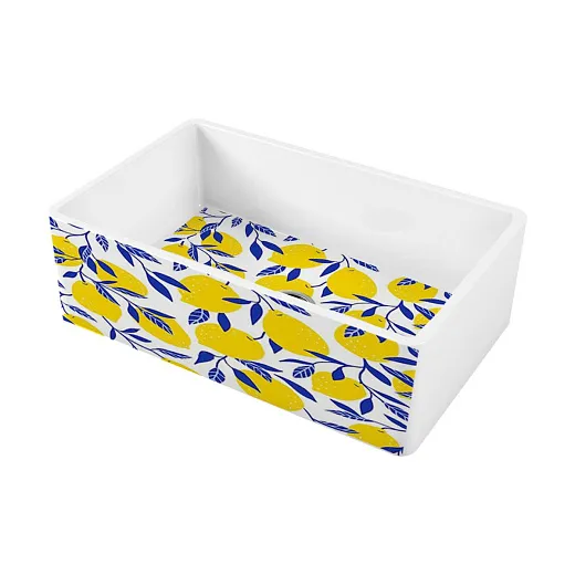 Кухонная мойка из керамики Omoikiri Mikura 76-Lemon Natceramic/white