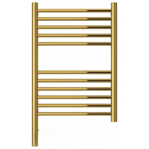 Полотенцесушитель электрический Сунержа Богема 3.0, высота 60 см, ширина 40 см, диммер слева/справа, цвет золото, 03-5804-6040/03-5805-6040