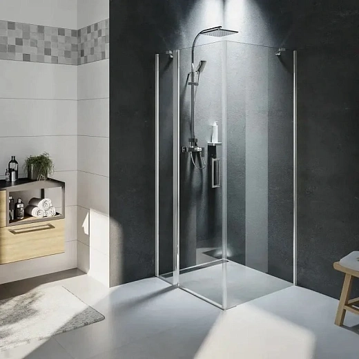 Душевой уголок Riho Novik Z203, G003018120, 90 х 80 см, стекло прозрачное, профиль хром