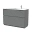 Тумба под раковину Sancos Folk Floor FL120FLES/FL120FRES, 120 см, напольная, чаша левая/правая, ergraut soft