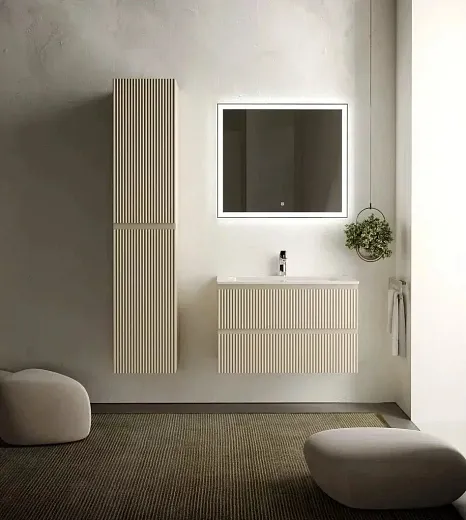 Тумба под раковину Sancos Snob R 80 см подвесная, Beige Soft, SNR80CE