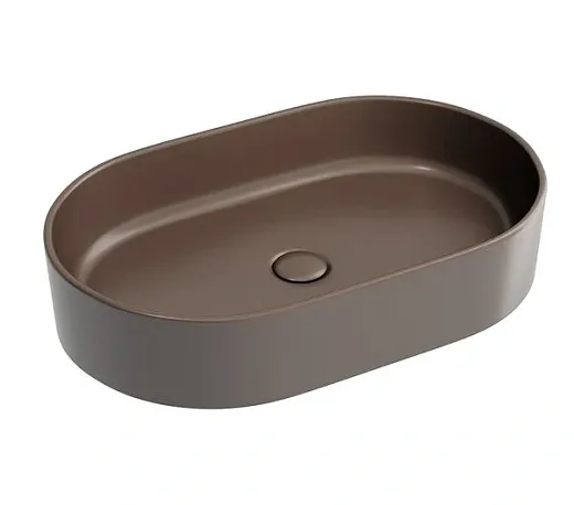 Раковина Ceramicanova Element CN6048MDB, 60 см, сантехфарфор, цвет темно-коричневый матовый
