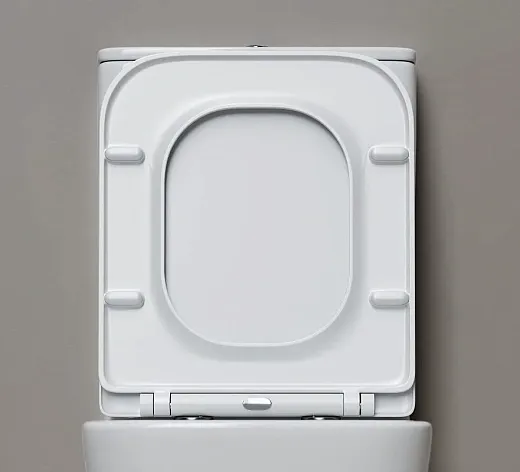 Напольный унитаз Ceramicanova Cubic CN1803T, безободковый, смыв Торнадо, сиденье микролифт, белый