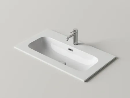 Умывальник накладной Ceramicanova Лючия (Lucia) прямоугольная, с отверстием под смеситель, 81x46.5x16.6см, цвет белый, CN6096