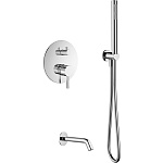 Смеситель для ванны скрытого монтажа AQUAme Siena с внутренней частью, хром