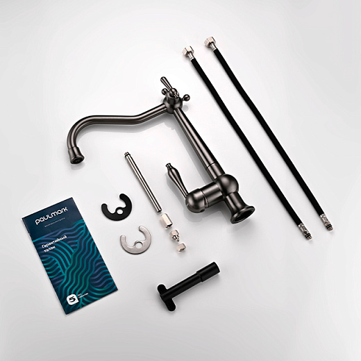 Смеситель PAULMARK RETRO Re213226-GM, (вороненая сталь) Смеситель PAULMARK RETRO Re213226-GM, (вороненая сталь)