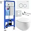 Комплект инсталляции с унитазом 6 в 1 Roxen StounFix Dual Fresh 964008 (состоит из: 710200, Santi 410260W, 530170-01)