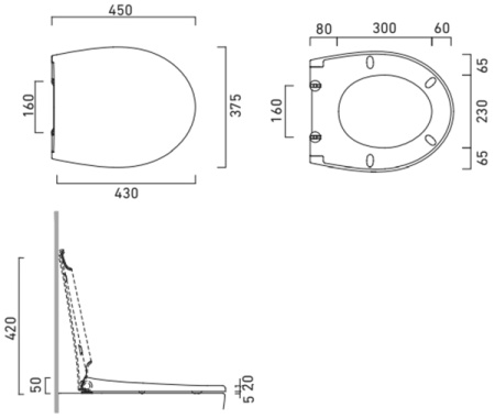Сидение и крышка Catalano Italy 0751100001   soft-close