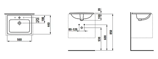 Раковина Laufen Pro A 8.1396.1.000.104.1