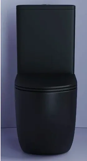 Унитаз-компакт Ceramicanova Metropol CN4001-BMB/CN4001-TMB, безободковый, быстросъемная крышка-сиденье микролифт, цвет черный матовый, сантехфарфор