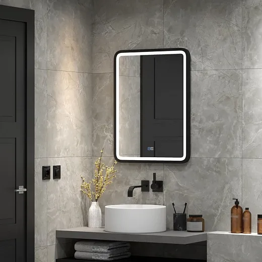 Зеркало Континент Enjoy Black 600x800 антизапотевание ЗЛП842