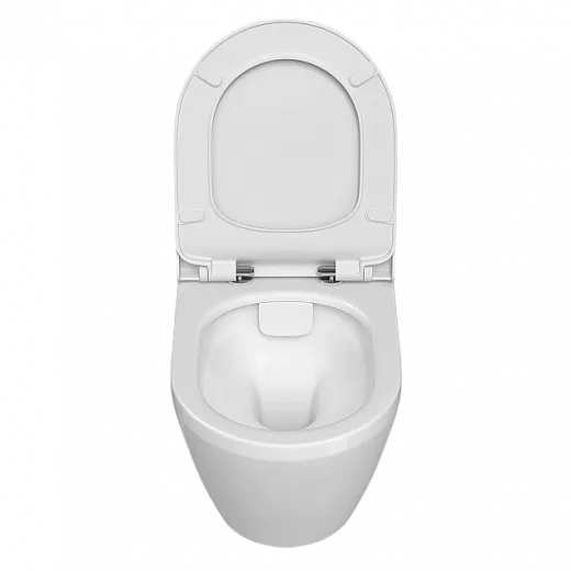 Подвесной унитаз VitrA Integra Round безободковый Rim-ex санитарный фарфор антибактериальное покрытие Hygiene, белый, 7041B003-0075