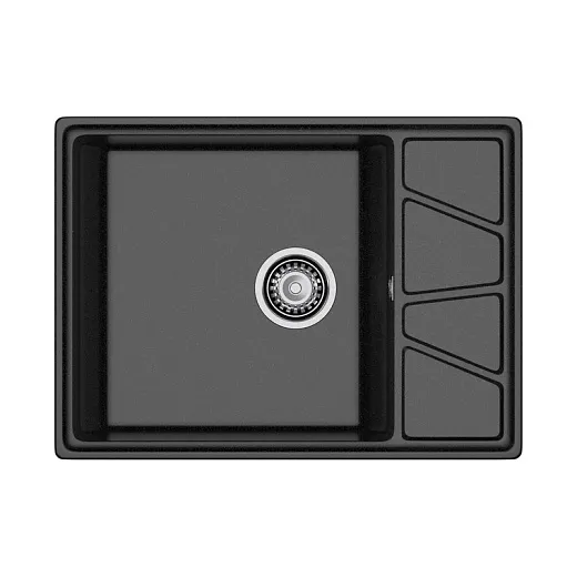 Мойка кухонная GRANFEST GF-V-680L (черный)