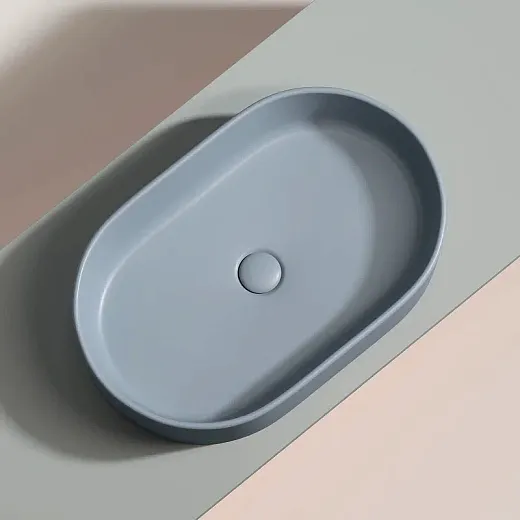Умывальник Ceramicanova Element CN6048MHL 60см сантехфарфор серо-голубой, CN6048MHL