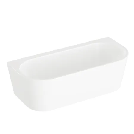 Ванна акриловая VitrA Geo 180 x 80.5 см приставная+ножки+скрытый сифон сифон, прямоугольная, белая, 65420006000
