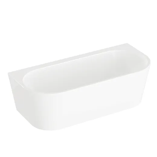 Ванна акриловая VitrA Geo 180 x 80.5 см приставная+ножки+скрытый сифон сифон, прямоугольная, белая, 65420006000