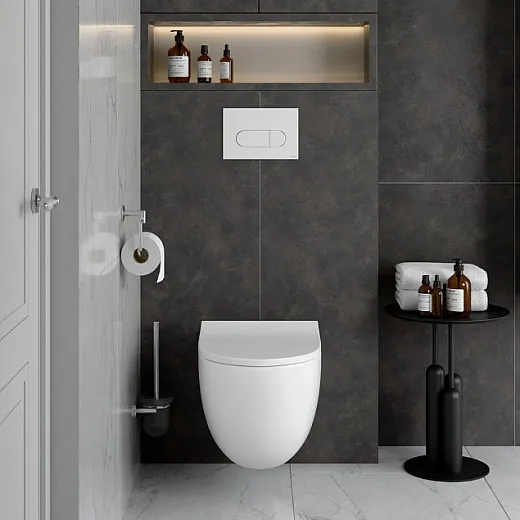 Подвесной унитаз VitrA S40 безободковый SmoothFlush санитарный фарфор. антибактериальное покрытие Hygiene, белый, 7759B003-0075