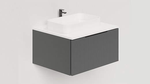 T600V1A Тумба под умывальник Salini TOUCH V 60 Anthracite вертикальная фрезеровка T600V1A Тумба под умывальник Salini TOUCH V 60 Anthracite вертикальная фрезеровка