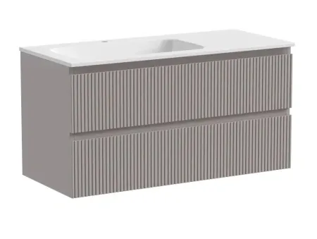 Тумба под раковину Sancos Snob T 100 см подвесная, левая, Doha Soft, SNT100LSM