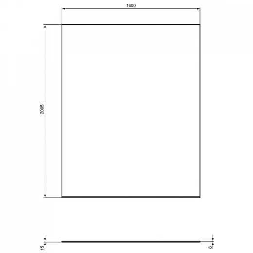 Реверсивная фиксированная панель 160 см Ideal Standard I.Life WetRoom Dual T4878EO