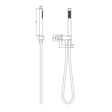 Комплект ручного душа AQUAme Siena AQM8711BС брашированная медь